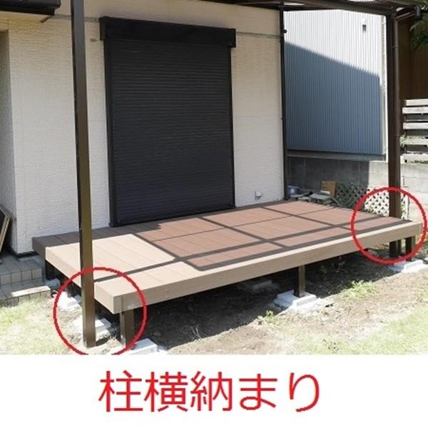 ウッドデッキ 人工木 おしゃれ 屋根付き リクシル 樹ら楽ステージ スピーネ デッキ テラスセット 柱横納まり 1 5間 5尺 テラス 標準納まり エクステリアのキロyahoo 店 通販 Yahoo ショッピング