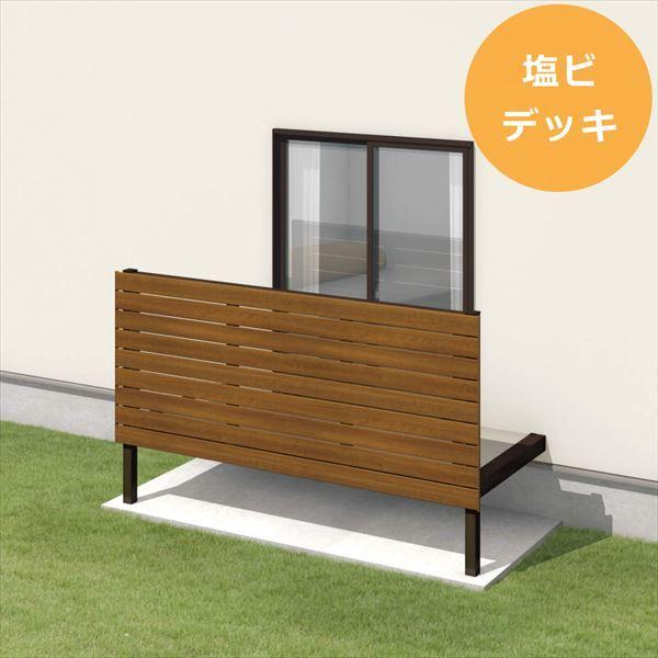 三協アルミ オルネ 庭置き式 サイドオープン 横格子 関東間 1.0間×5尺 塩ビデッキ 『後付バルコニー ウッドデッキ リフォーム向け アルミ製』 塩ビデッキ