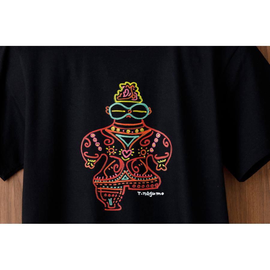 「旅する縄文」Tシャツ 青森土偶02 ブラック |  | 01