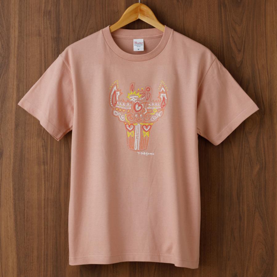 「旅する縄文」Tシャツ 十日町土器03 ダスティピンク | 