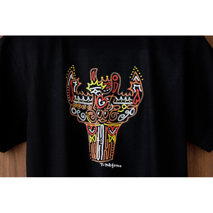 旅する縄文」Tシャツ 十日町土器03 ブラック : 着る山菜 - 通販