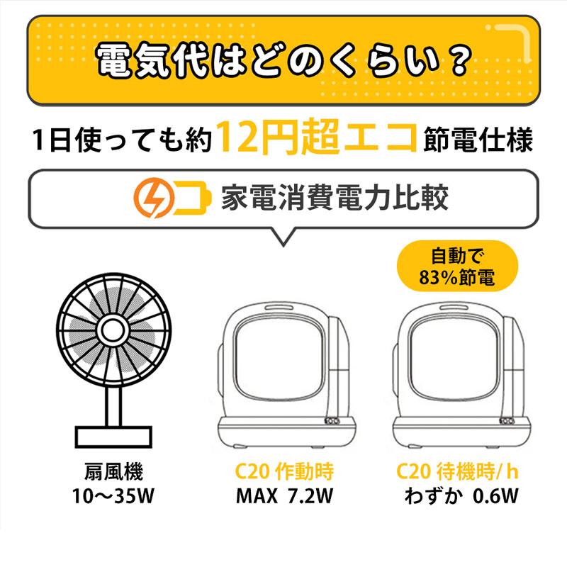 本日最終セール！　UBPET C20 猫の自動トイレ ホワイト　全自動　即使用可 楽天市場】最短即日発送 UBPet C20 全自動猫トイレ 市販ゴミ袋OK 猫