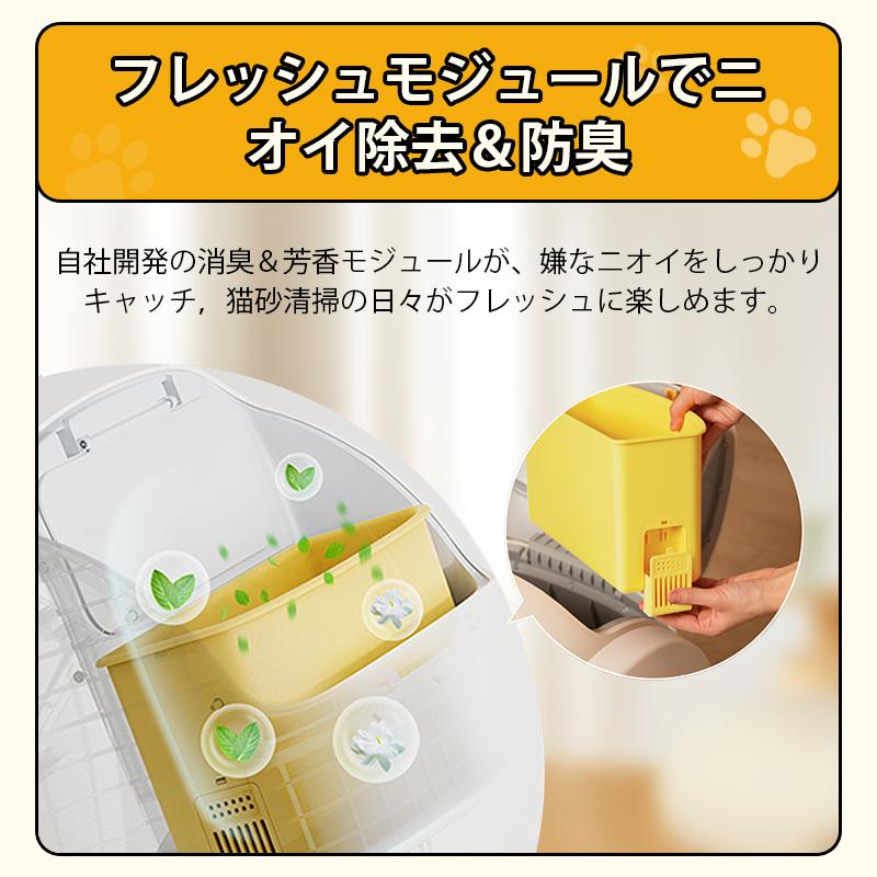 全自動猫トイレ 大型猫 多頭飼い対応 12.5kg対応 UBPET C41 106L大容量
