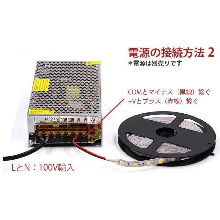 LED テープライト 5M 300連 イルミネーション SMD3528 DC12V LEDテープ
