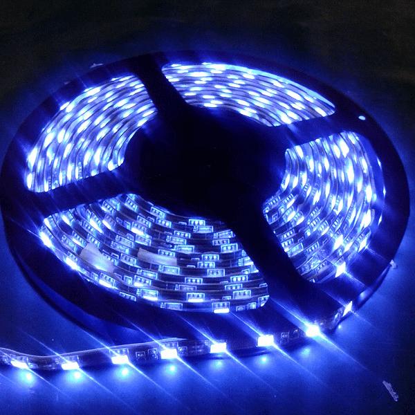 5050 LEDテープライト ブルー 5m ×2本DC12V(高品質) LED テープライト 5m 防水 SMD5050 DC12V専用 LEDテープ 黒ベース 白