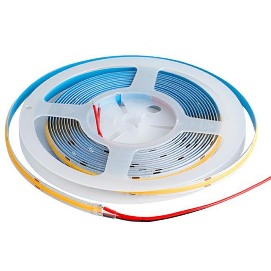 極薄 12V COB 面発光 LED テープライト ホワイト 白 ブルー 青