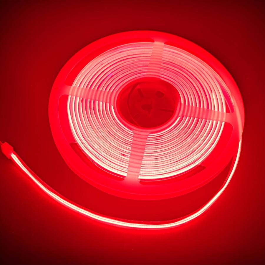 極薄 24V COB 面発光 LED テープライト COBテープ カバー付 IP67