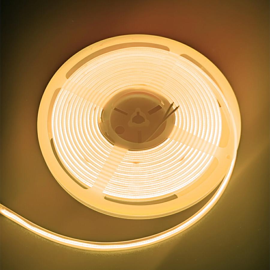 極薄 24V COB 面発光 LED テープライト COBテープ カバー付 IP67