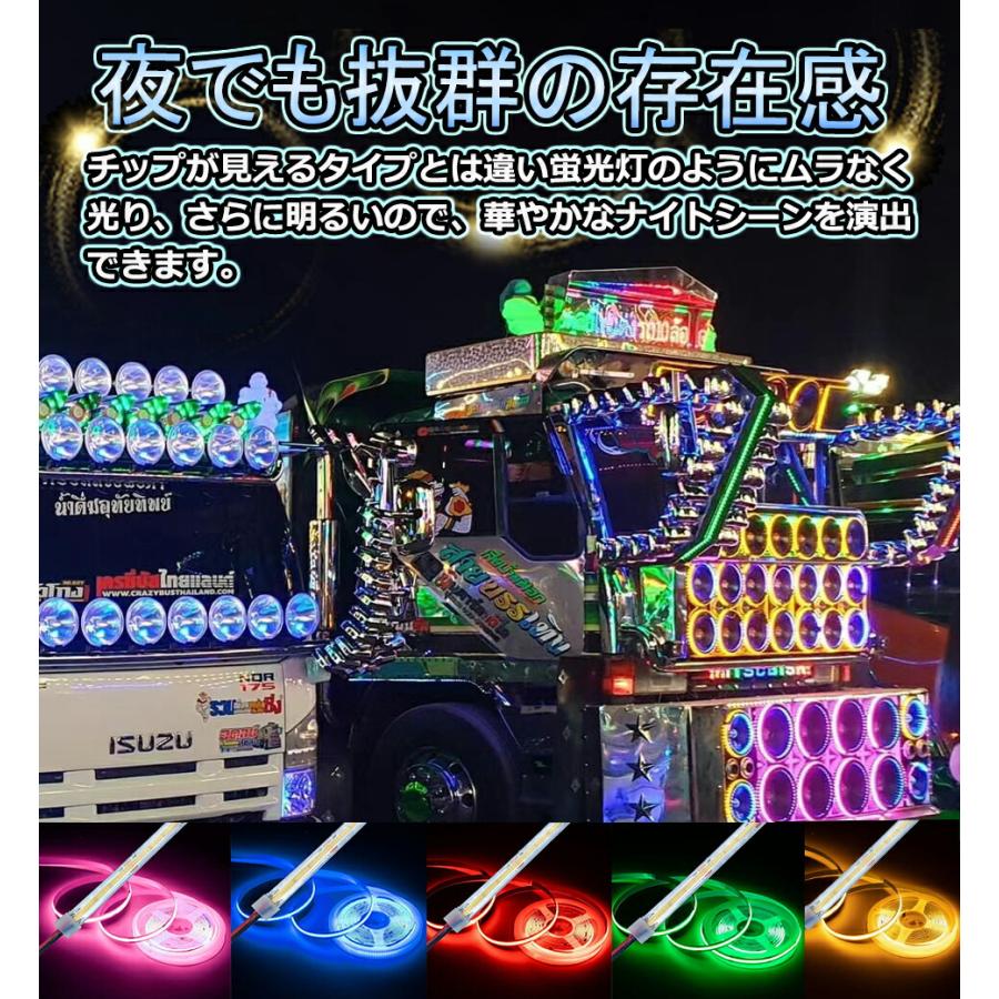 極薄 24V COB 面発光 LED テープライト COBテープ カバー付 IP67