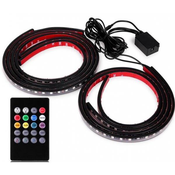 アンダーネオン ライト RGB 12V LED テープ ストロボ 90cm 120cm 4本 