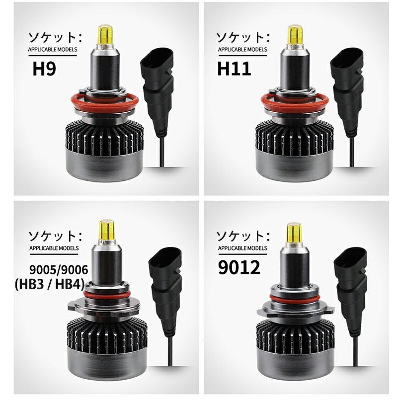 360度 6面 発光 LEDフォグランプ ヘッドライト 6000K 21600LM H1 H3 H7