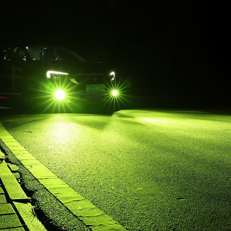 LEDフォグランプ 8000LM ライムグリーン グリーンイエロー H3 H8 H11