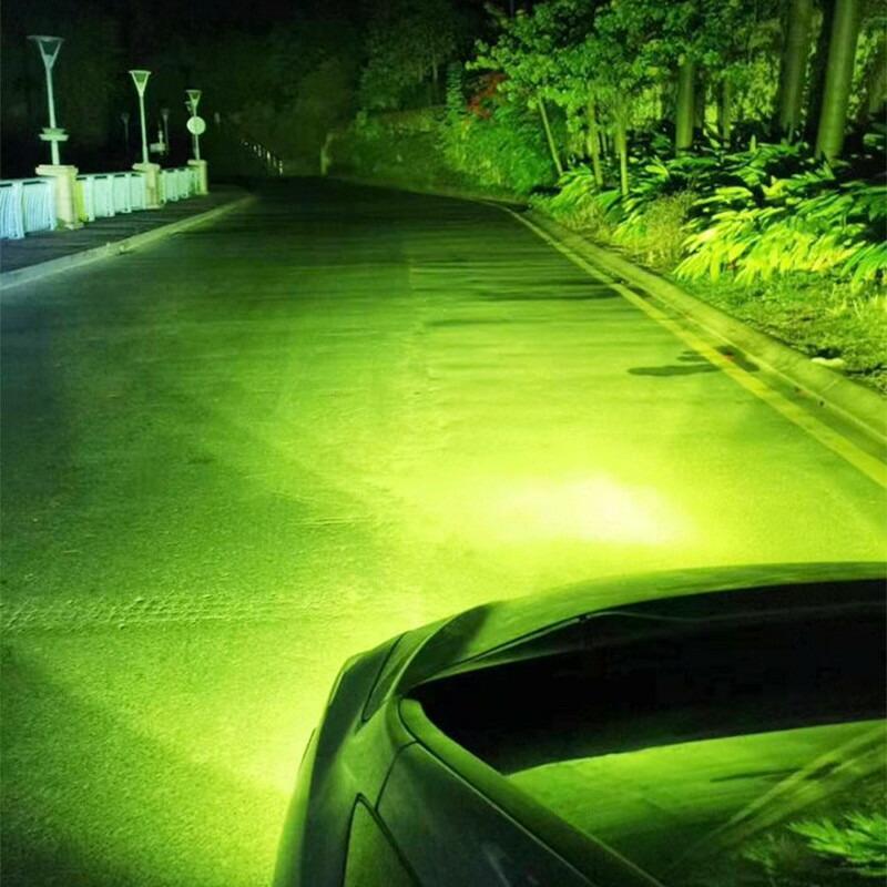 LEDフォグランプ 8000LM ライムグリーン グリーンイエロー H3 H8 H11