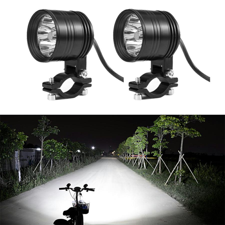 12V オートバイ バイク LED ヘッドライト 補助灯 6連 ledフォグランプ 