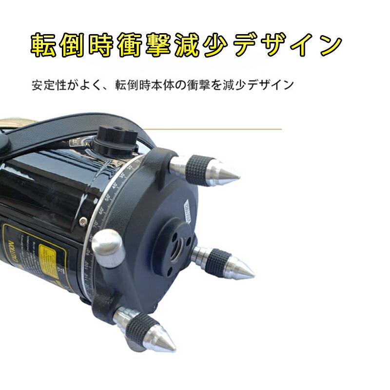 商標登録済み　メーカー1年保証SK-568本体受光器三脚セット10倍強光5ライン グリーン レーザー　自動水平高輝度 高精度水平垂直 【X1】  墨…