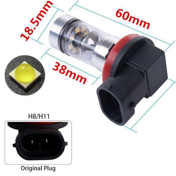 LEDフォグランプ 100W 2個 ホワイトH8 H11 12V 24V 送料無料 : ペット 