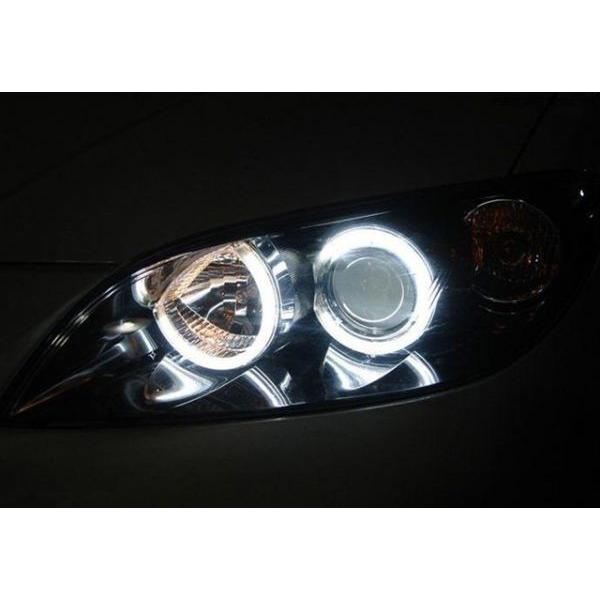 高輝度 COB 面発光 白 ホワイト LED イカリング カバー付 110mm 2個
