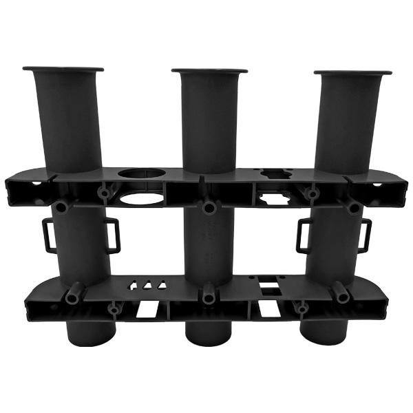 キサカKISAKA シーサッカー3連ロッドホルダー ロッドホルダー 3連 船 三連 黒 ブラック ロッドキーパー 釣竿ホルダー