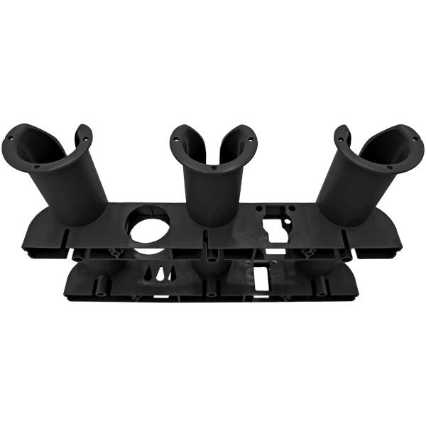 ロッドホルダー 3連 船 三連 黒 ブラック ロッドキーパー 釣竿ホルダー