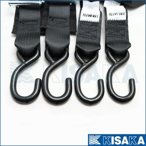 トランサムタイダウンベルト ラチェット 2本セット 2インチ×4ft