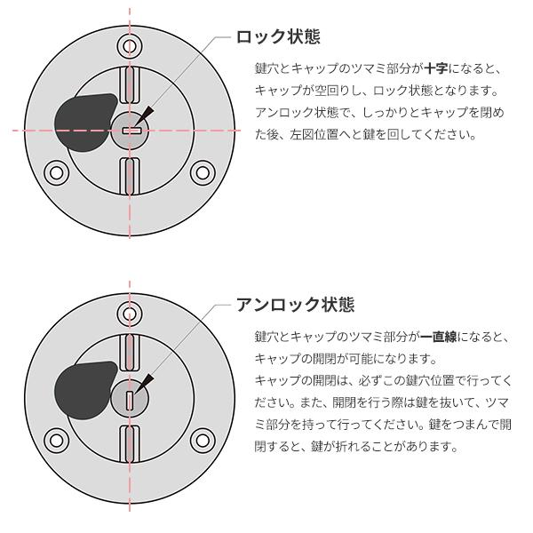 フューエル カバー キャップ 給油 ガスキャップ 盗難防止 キーロック