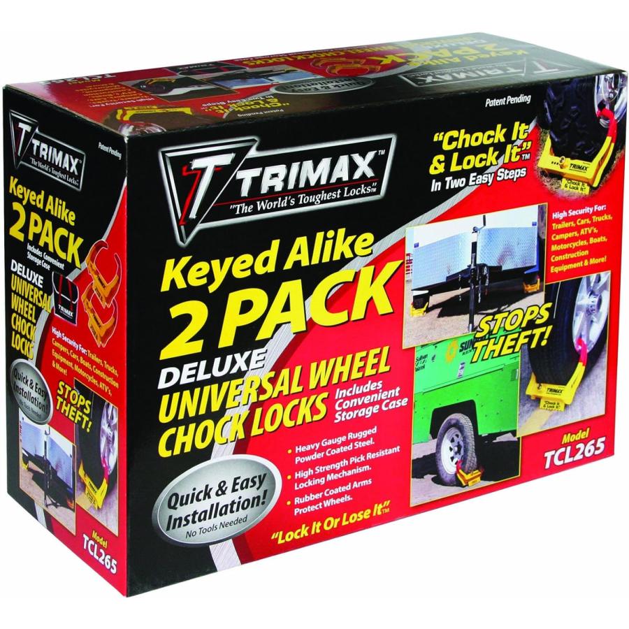 TRIMAX 大切な愛車を盗難から守る タイヤロック 盗難防止 車 2個