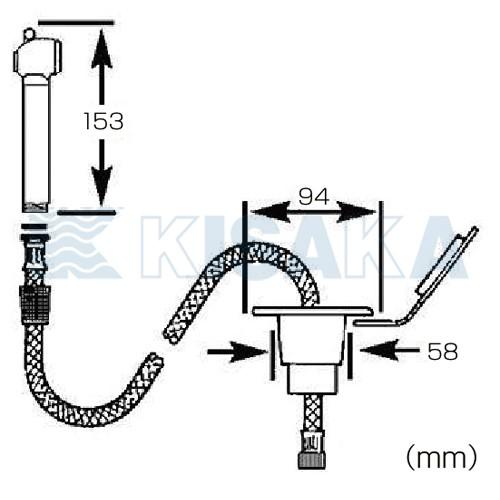 シャワーヘッド フラッシュマウント 