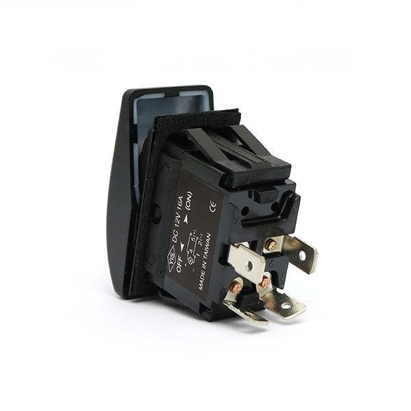 防滴ロッカースイッチ (ON)-OFF 12V 16A インジケーターライト付