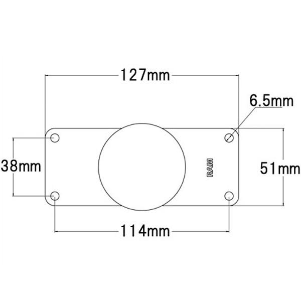 // 即納 // ラムマウント直接仕入セール RAM-D-202U-25 魚探マウント 2.25インチボール ベース 架台