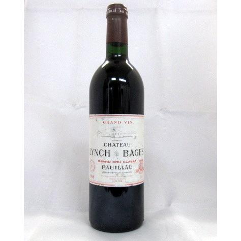 赤ワイン　シャトー・ランシュ・バージュ　1988　フランス　ボルドー　5級　ポイント消化　経年によるエチケット汚れあり　飲み頃