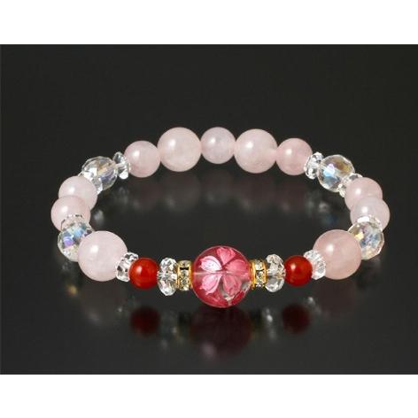 ローズクォーツ桜天然石ブレスレット ローズクォーツ桜ブレスレット/送料無料 : きさらぎ - 通販