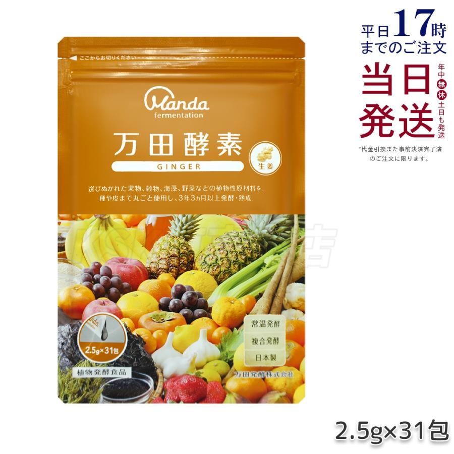 万田酵素 ペーストタイプ GINGER ジンジャー 分包 77.5g 2.5g×31包 