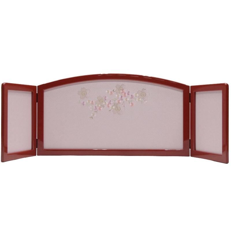 アウトレット品 雛人形屏風単品 13号春華屏風 ルビーピンクシルエット桜サヤ型ピンクE 21ya1108 A-114sb