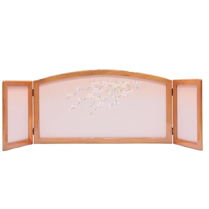 アウトレット品 雛人形屏風単品 13号祇園屏風 ピンク刺繍草野桜サヤ型ピンクE 21ya1139 A-146sb アウトレット品 雛人形屏風単品 13号祇園屏風 ピンク刺繍草野桜サヤ型