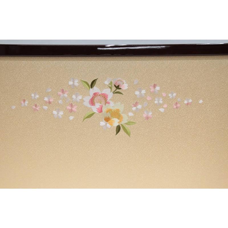 アウトレット品 雛人形屏風単品 15s号嵯峨屏風 葡萄塗刺繍菱型桜倫光G