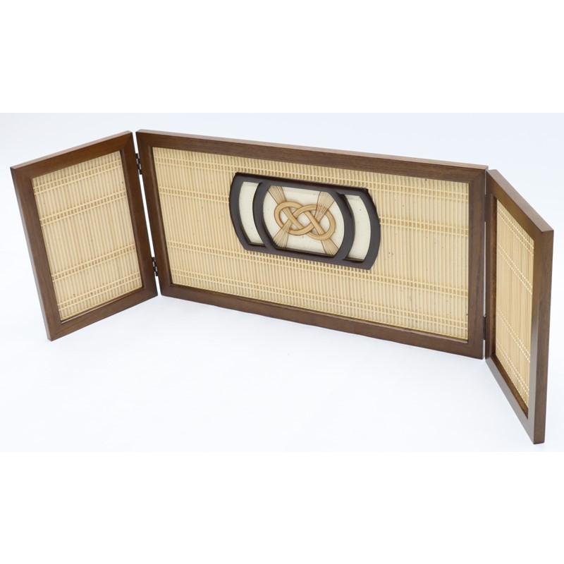 アウトレット品 雛人形三月屏風 屏風のみ 12号 中宮 竹細工 三曲屏風 22a-