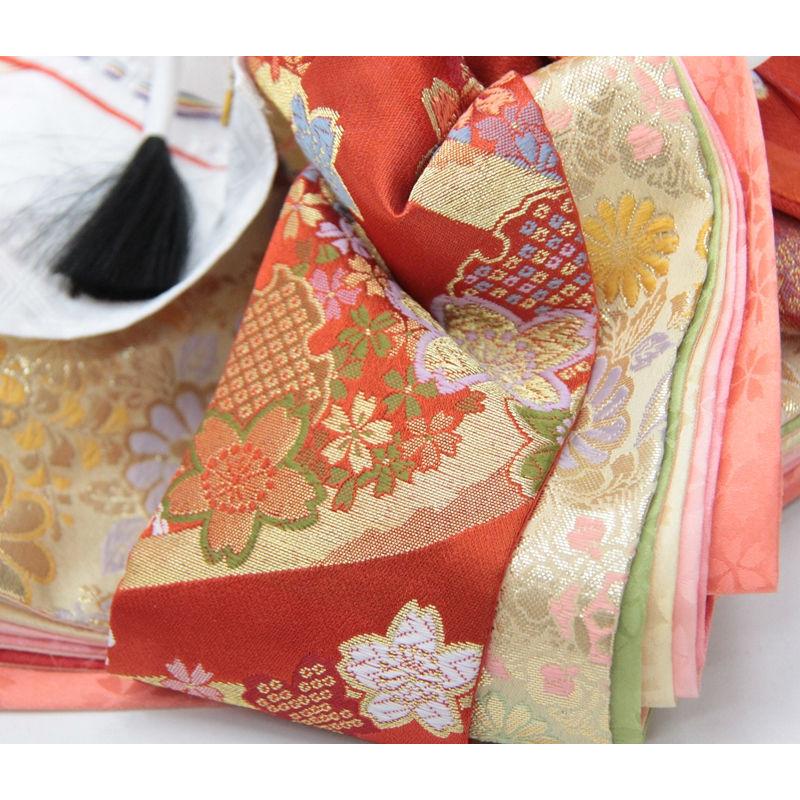 【希少】 アウトレット品 雛人形五人三段飾り 五人飾りセット パールピンク 御幸セット 落とし屏風 22a-ya-2878 【O1835941242】(65280円)