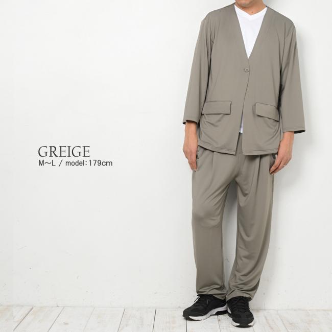 ファッションスーツ メンズ カジュアルスーツ  高撥水 ノーカラージャケット 上下セットhw1004 在宅ワークスーツ オールシーズン（春夏秋冬） |  | 10