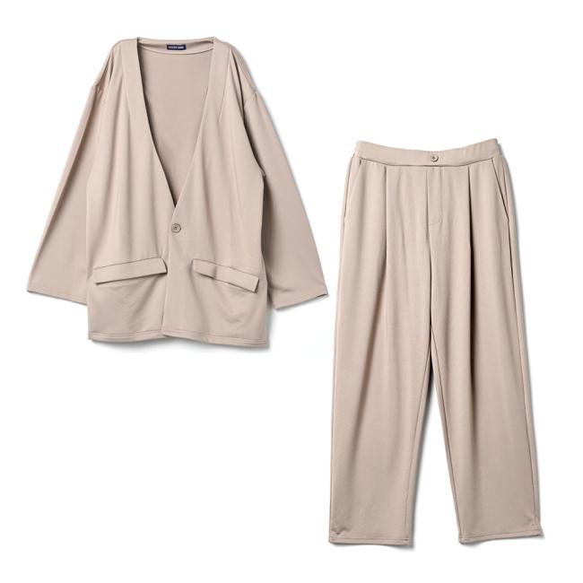 ファッションスーツ メンズ カジュアルスーツ  高撥水 ノーカラージャケット 上下セットhw1004 在宅ワークスーツ オールシーズン（春夏秋冬） |  | 11