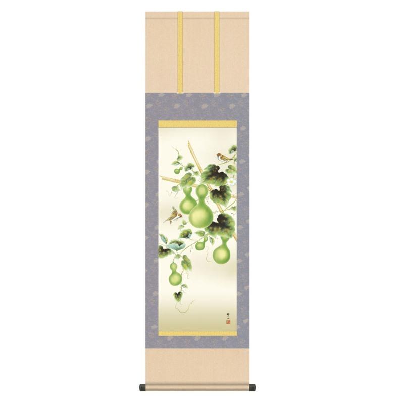 掛軸 日本画 花鳥画 唐沢碧山 六瓢 むびょう 尺三 KZ3MA3-155 (代引き不可)