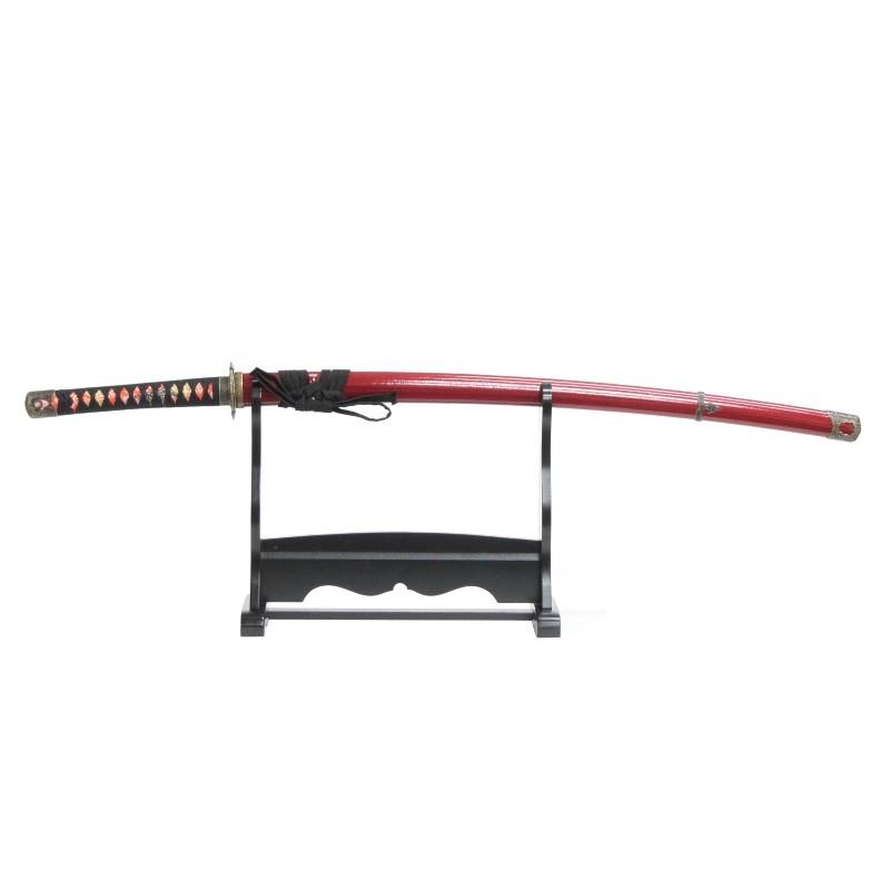 模造刀 幕末シリーズ 沖田 総司 掛け台・刀袋付 大刀 刃紋入り刀身 メッキ合金 neu002 日本刀 美術刀剣 おもちゃ 通販 代引き不可