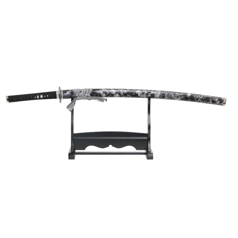 模造刀 戦国シリーズ 加藤 清正 掛け台・刀袋付 大刀 刃紋入り刀身 メッキ合金 neu090 日本刀 美術刀剣 おもちゃ 通販 代引き不可