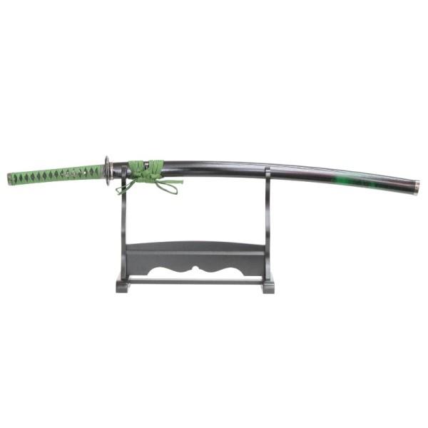 模造刀 飛沫シリーズ 緑飛沫 掛け台・刀袋付 大刀 竜刀身 neu171l 日本刀 美術刀剣 おもちゃ 通販 代引き不可