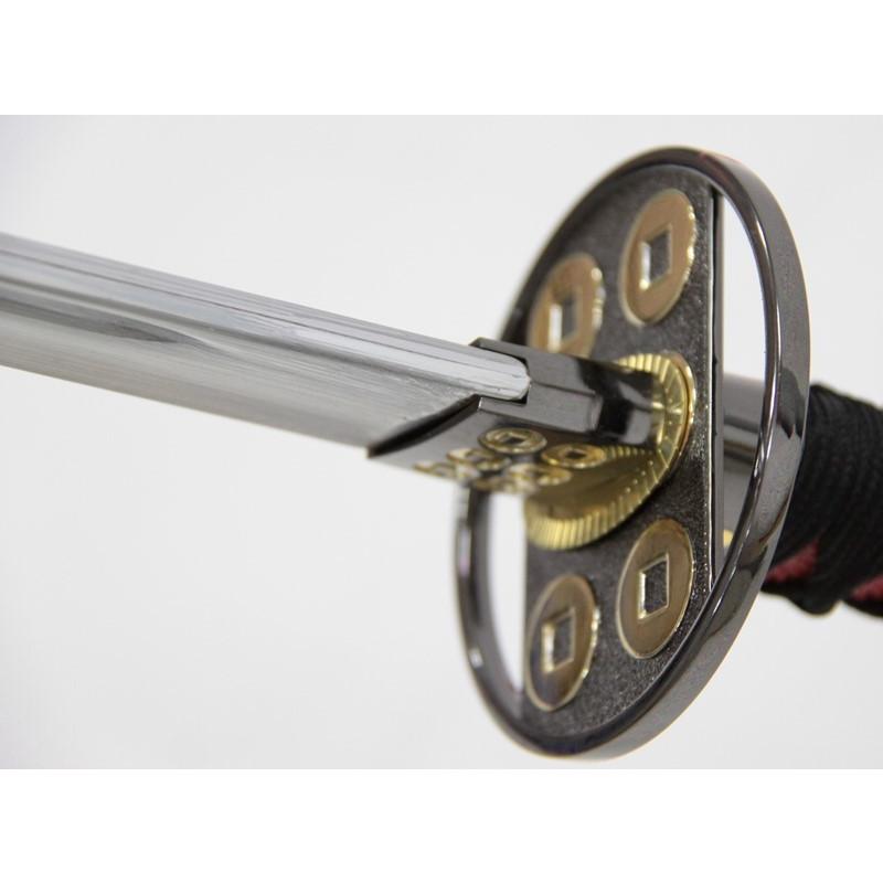 模造刀 戦国シリーズ 真田 六文銭 朱鞘 大刀 竜刀身 neu018rrd 日本刀 美術刀剣 おもちゃ 通販 代引き不可