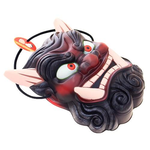 お面 おめん 鬼面（赤） （パッケージタイプ）(1枚） 幼稚園 夏祭り