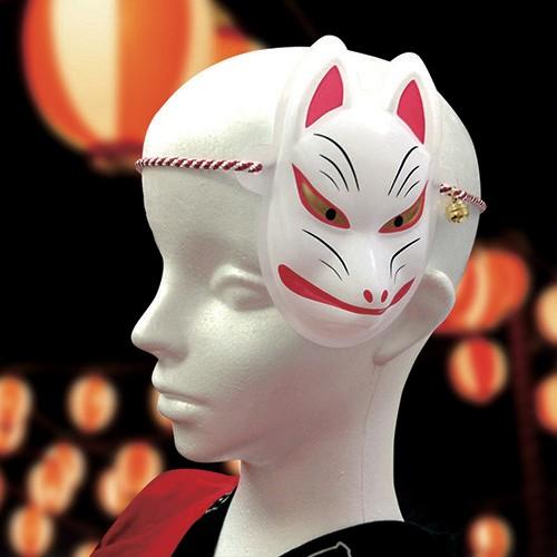 飾り用ミニ お面 おめん 黒狐(10枚） : お祭り問屋の岸ゴム - 通販