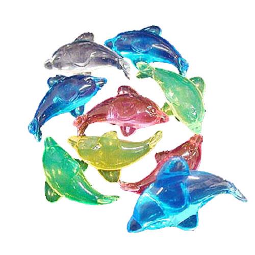 アクリルアイス 宝石すくい 蛍光クリア ドルフィン 1kg(1袋) おもちゃ