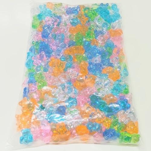 アクリルアイス 宝石すくい 蛍光クリア ベア 1kg(1袋) おもちゃすくい