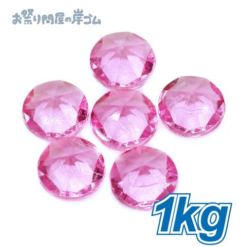 アクリルアイス 宝石すくい ダイヤモンド 蛍光クリア ピンク 1kg(1袋