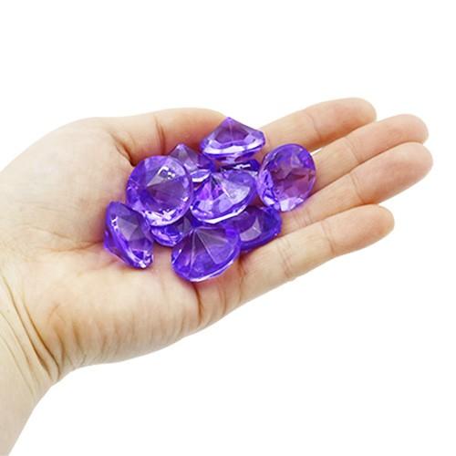 アクリルアイス ダイヤモンド 蛍光クリア パープル（1kg） : お祭り